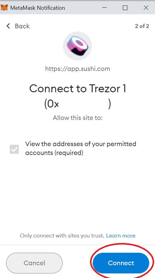Verify permission then click Connect