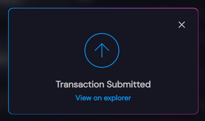 Wait for the transaction to be confirmed